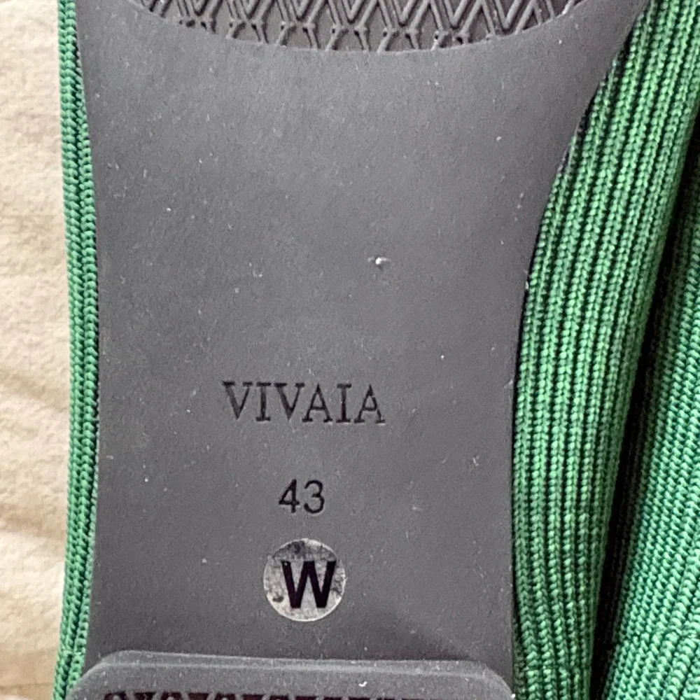 Vivaia Square Toe Margot V-Cut Woven Comfort Flats Forest Green Women EU 43 Wide - Picture 5 of 12